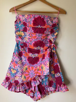 Olivaceous Romper Floral Brightly Colored thumbnail 1
