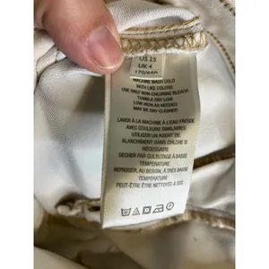 We the free white high rise flare jeans raw hem women's size‎ 25 trendy modern thumbnail 7