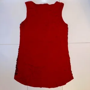 Design History red sequin sleeveless tee shirt top. Size Medium. NWT. thumbnail 3