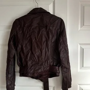 ALL SAINTS‎ Balfern Biker Jacket in Deep Berry Red Size 4 NWT thumbnail 7