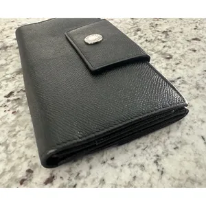 BVLGARI black‎ leather shw long wallet thumbnail 6