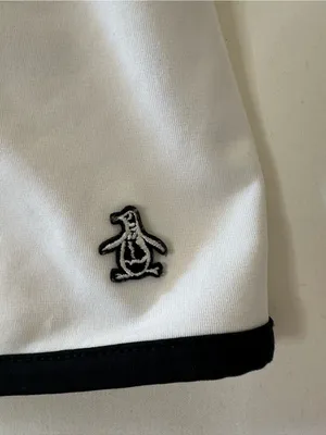 Original Penguin Munsingwear Golf Tennis Skort Pockets White/ Black Striped L thumbnail 2