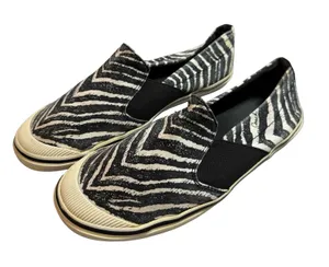 Coach Zebra Print Slip On Canvas Sneakers Women US Size 6.5 B Slip On Narrow‎ thumbnail 1