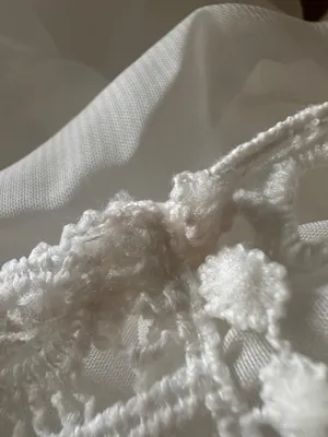 White Sheer Kimono with Crochet Detailing thumbnail 5