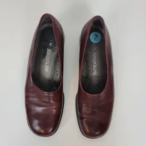 Enzo Angiolini Womens Shoes Size 7 Burgandy Leather Slip On Flat Loafers thumbnail 6