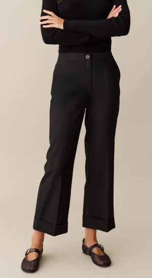 NWT Few Moda Seren Pant size 2 black crop dress pants Kourt thumbnail 1