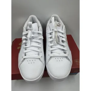 PUMA Court Sneaker, White, Women's Casual Low Top Leather Shoes Size 10 thumbnail 3