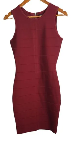 ‎Shinestar Bodycon Sleeveless Red Dress Size Small New thumbnail 1