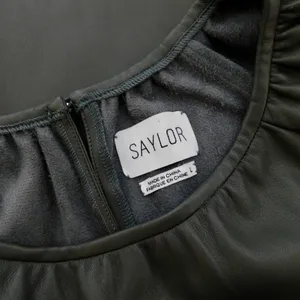 SAYLOR Juana Top Faux Leather Sage Gray Puff Sleeves Solid Streetwear Large‎ thumbnail 11