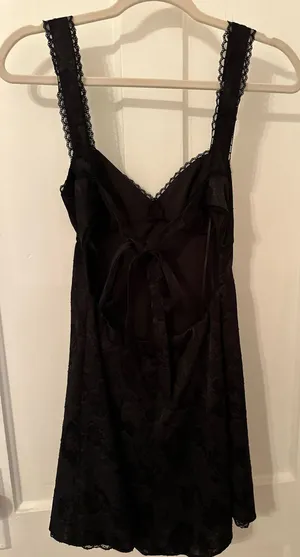 Lace Black Mini Dress thumbnail 1