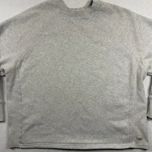 Vuori Restore Oversized Crewneck Sweatshirt Heather Gray XS thumbnail 3
