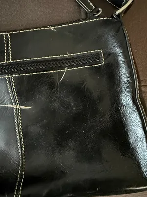 Kenneth Cole Reaction Black Faux Leather Shoulder Bag with Contrast Stitching thumbnail 8