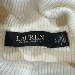 Lauren Ralph Lauren Black Label Cream Ribbed Turtleneck Women’s Large thumbnail 3