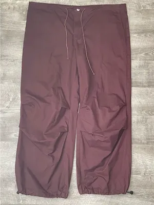 EASY MONEY SZ M Drawstring Cargo Pants - Burgundy thumbnail 1