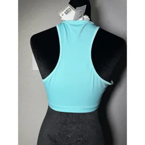H&M womens lazy wave bathing suit top racerback 1/4 zip size m nwt thumbnail 2