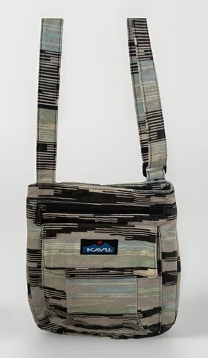 KAVU Bag Keeper Semi Padded Sling Canvas Crossbody Maytide Ikat thumbnail 1