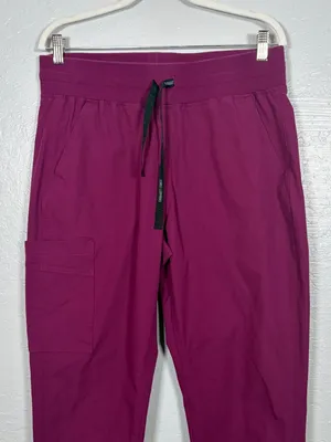 Carhartt Force Women L Wine Maroon Essential Jogger Scrub Pants Medical Nurse thumbnail 3