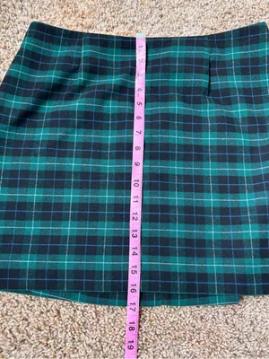 Classic Green Plaid Mini Skirt thumbnail 4