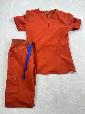FIGS Scrub Set Women’s XXS Auburn Bristol Henley Yola High Rise Skinny thumbnail 1