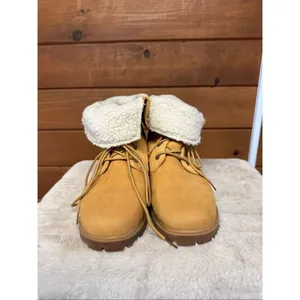 Timberland Women's Authentics Roll-Top boots Wheat Nubuck Sz 8 thumbnail 7