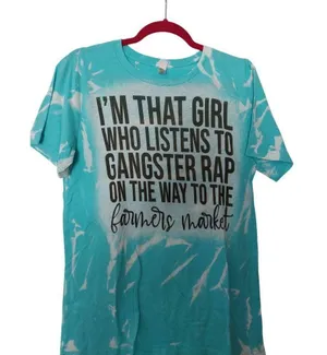 Im That Girl Gangster Rap Farmers Market Tie-Dye Tee M Canvas Cotton Blend thumbnail 1