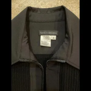 Franco Mirabelli Jacket 8 Women Black Nylon‎ Wool Blend Stretch Made In Canada thumbnail 4