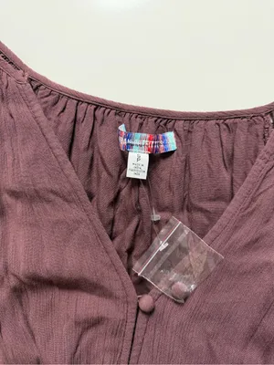 NWOT Urban Outfitters Junie Long Sleeve Romper, Bohemian Brown, Size S thumbnail 7