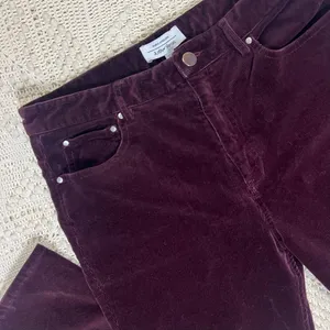 & OTHER STORIES Women’s Corduroy High Rise Crop Flare Pants Red‎ Cranberry Sz 10 thumbnail 7