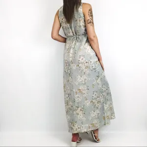 Vintage 90’s Sleeveless Botanical Maxi Dress | Size M thumbnail 7