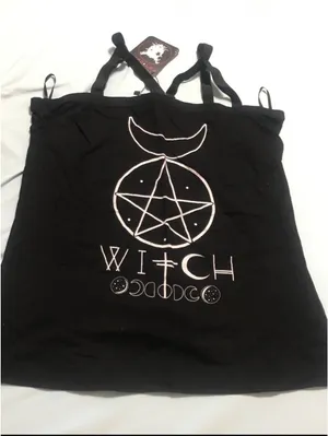 Witch Tank Blouse Black Size XXL thumbnail 1