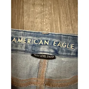 American Eagle Women's 14 Curvy Hi Rise Shortie Denim Shorts Distressed thumbnail 3