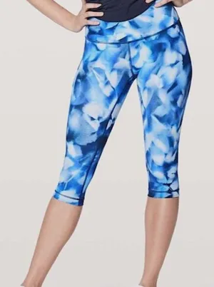 Lululemon Wunder Under‎ Hi-Rise 1/2 Tight Luxtreme Blush Blossom Alpine Size 8 thumbnail 1