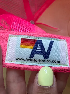 Aviator Nation Signature Trucker Hat neon pink thumbnail 5