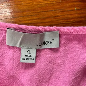 Luukse Bright Pink Tiered Babydoll Dress Puff Sleeve Cottagecore XL💛 thumbnail 6