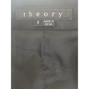 Theory Black Cotton Blend Single Breasted‎ One Button Blazer Corporate Women's 6 thumbnail 9