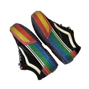 Vans Old Skool Stacked Glitter Rainbow Platform Men's Size 4 Women's Size 5.5 thumbnail 7