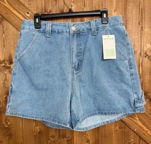 Women’s Denim Carpenter Shorts Size Large High Rise 4” Inseam(9139) thumbnail 1