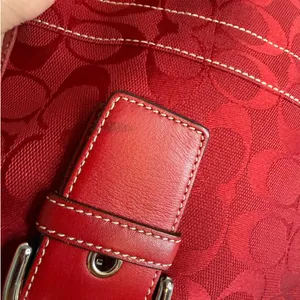 y2k Coach Vintage Soho Red Jacquard Shoulder Bag Crossbody thumbnail 5