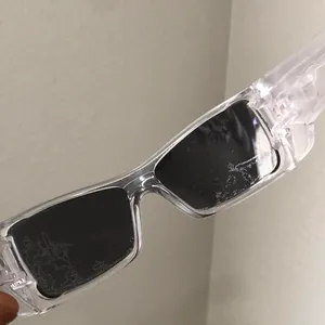 Oakley Batwolf OO9101-07 127 Clear Frame Blue Lens Wrap Around Sunglasses Made in USA thumbnail 7