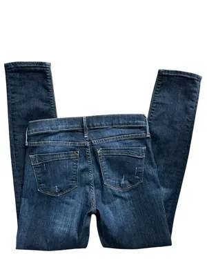 Express super skinny mid rise dark wash jeans thumbnail 4