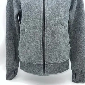 lululemon athletica Dk Gray Full Zip SCUBA Hoodie Jacket Front Pockets-Size 4 thumbnail 3