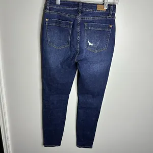 Women's Judy Blue Size 5/27‎ Skinny Fit Buttonfly Distressed Jeans Stretch thumbnail 4