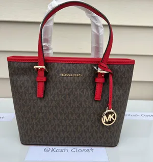 Michael Kors JST Extra-Small Top-Zip Tote Bag -Flame/Brown thumbnail 1