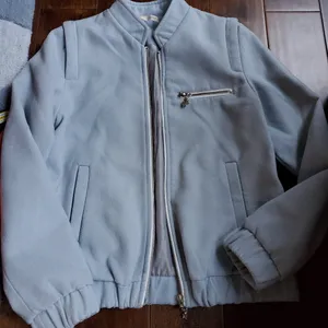 Light blue hip length dressier jacket size medium 💙 thumbnail 1