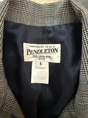 Pendleton Vintage Classic Gray Plaid Women's Jacket thumbnail 6