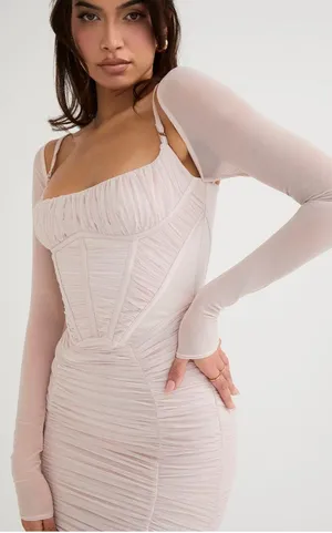 House of CB Freyja Crystal Gathered Corset Dress thumbnail 4