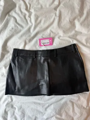 Edikted Black Leather Mini Skort thumbnail 3