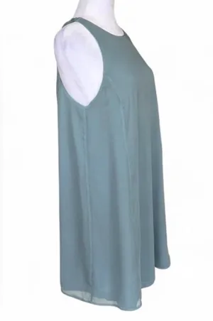 Abercrombie & Fitch Dusty Teal A-Line Sleeveless Mini Dress thumbnail 2