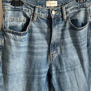 PacSun Popular Medium Blue Stretch High Waisted Flare Leg Denim Jean thumbnail 4
