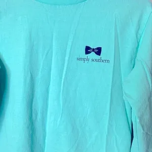 Simply Southern Long Sleeve‎ Blue Shirt Size Small thumbnail 3
